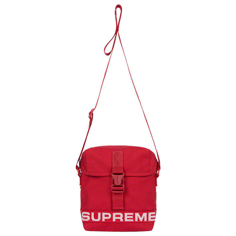 SUPREME SS23 Field Side Bag 翻蓋釦式 小方包 側背包 (紅色) 化學原宿