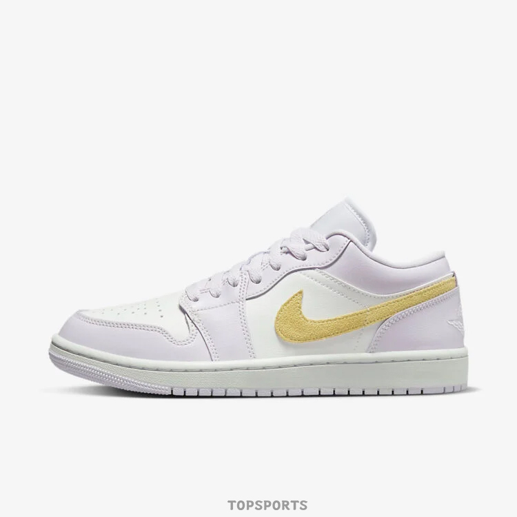 【TOP】Nike Air Jordan 1 Low Barely Grape 白紫 黃勾 DC0774-501 男女鞋