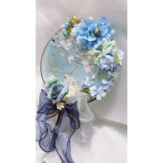 荼蘼花事-(幽嵐)-古風 漢服 古裝 旗袍 COSPLAY lolita純手工新娘飾品 手工飾品團扇道具扇
