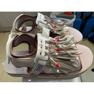 SUICOKE WAS-4AB 民族風流蘇涼鞋 米白色