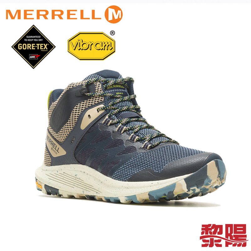 MERRELL NOVA 3 MID GTX 防水多功能健行鞋 男款 藍 33ML067619