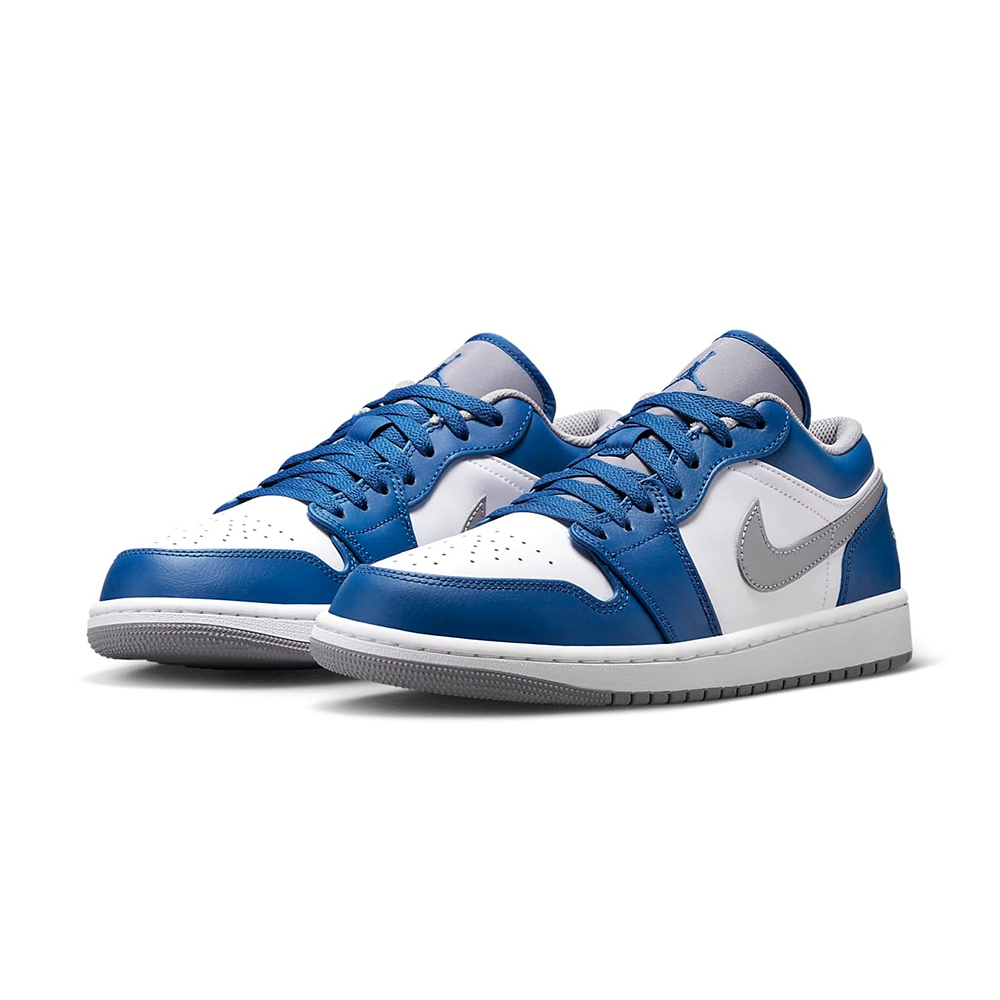 Nike Jordan 1 Low True Blue 男鞋 藍白灰色 553558412 Sneakers542