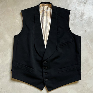 1930s 1940s unknown wool&moleskin waistcoat法國紳裝羊毛馬甲背心