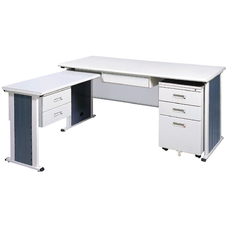 【 IS空間美學】YS150L秘書桌(整組(2023-B-175-4) 辦公桌/職員桌/辦公家具/電腦桌