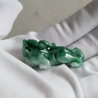 翡翠A貨 白底青 辣陽綠 貔貅 小擺 掛件 項鍊 擺件翡翠 翡翠配件 翡翠裝飾 風水擺飾 居家裝飾 門口門面