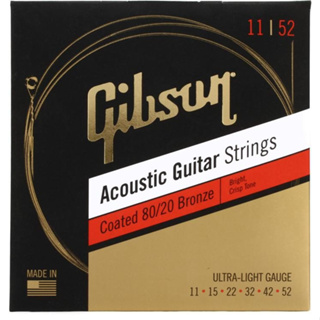 Gibson Acoustic Strings Coated 80/20 Bronze 木吉他 11-52黃銅 包膜弦