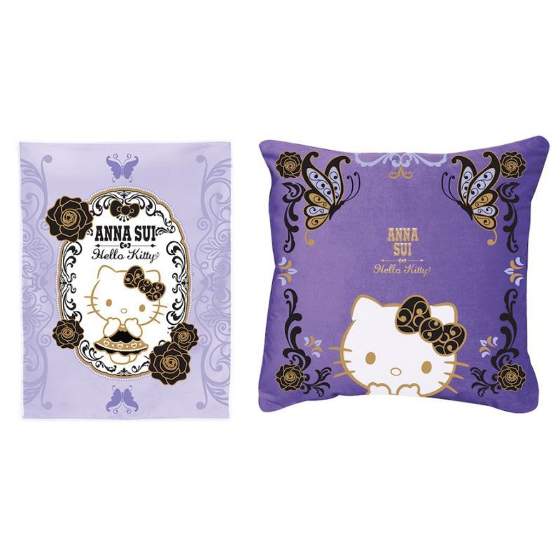 現貨 絕版 Anna Sui 刺繡抱枕保暖毯組 魔幻紫款