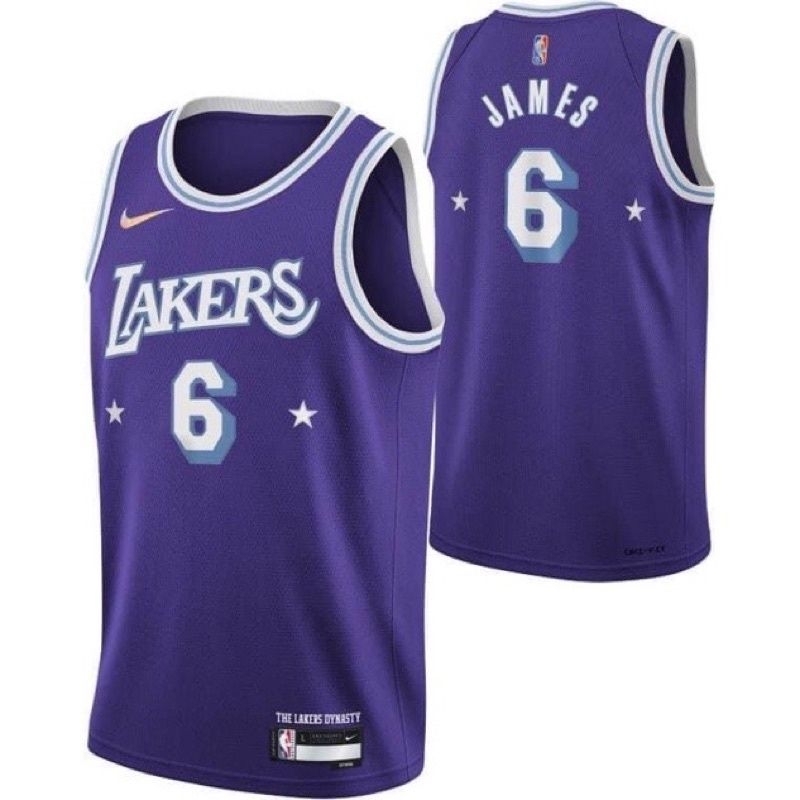 ［全新可議］Nike 球衣 Swingman 籃球 男款 Lebron James洛杉磯湖人紫藍白DB4032-506