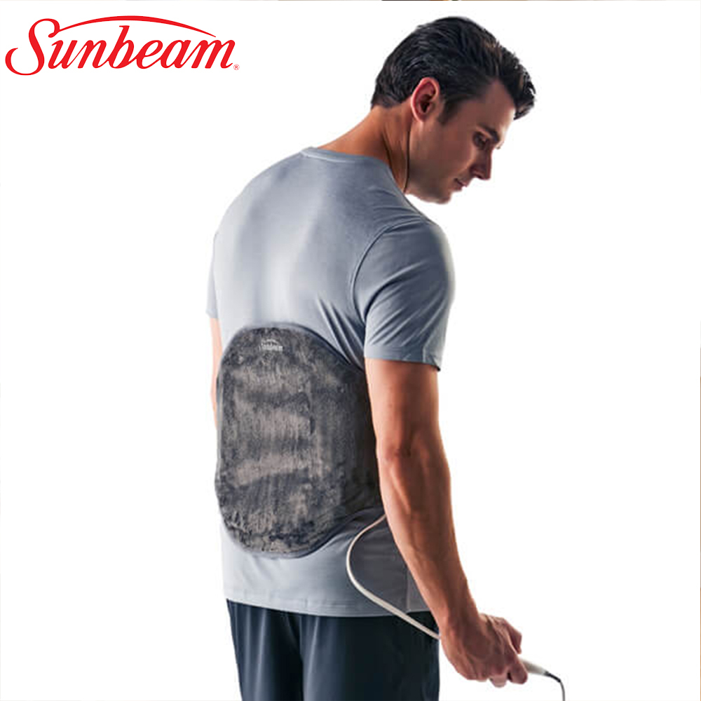 【Sunbeam】 216 腰背型熱敷墊-氣質灰  原廠公司貨  原廠保固  全新品