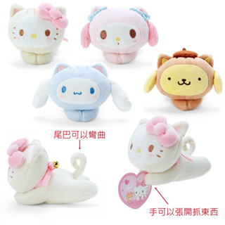 asdfkitty*KITTY.美樂蒂.布丁狗.大耳狗 變身貓玩偶夾-可夾便條紙 名片 心意小卡 窗簾 包包-日本正版