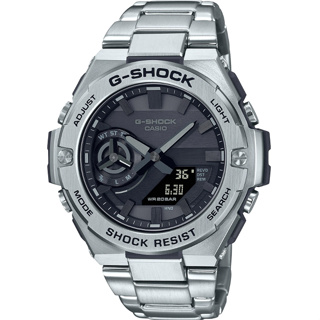 CASIO卡西歐 G-SHOCK 太陽能x藍牙連線 強悍雙顯腕錶 GST-B500D-1A1