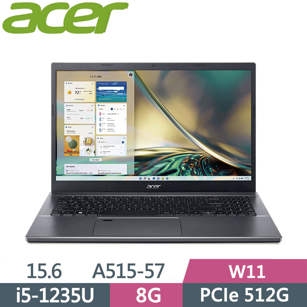 ACER Aspire A515-57-52NZ 灰i5-1235U\8G\512G SSD\Win11\ 15.6