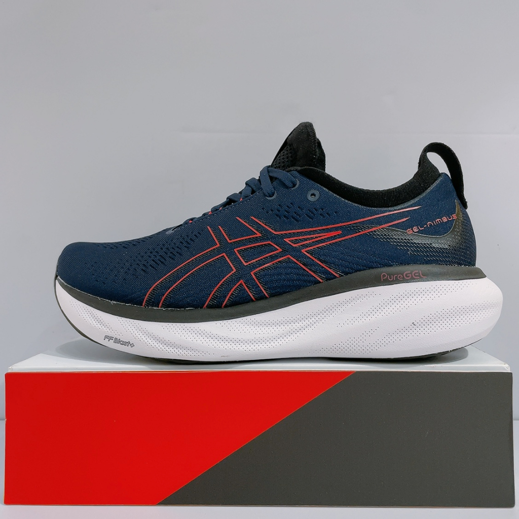 ASICS GEL-NIMBUS 25 (2E) 男生 藍色 透氣 緩震 寬楦 運動 慢跑鞋 1011B625-401