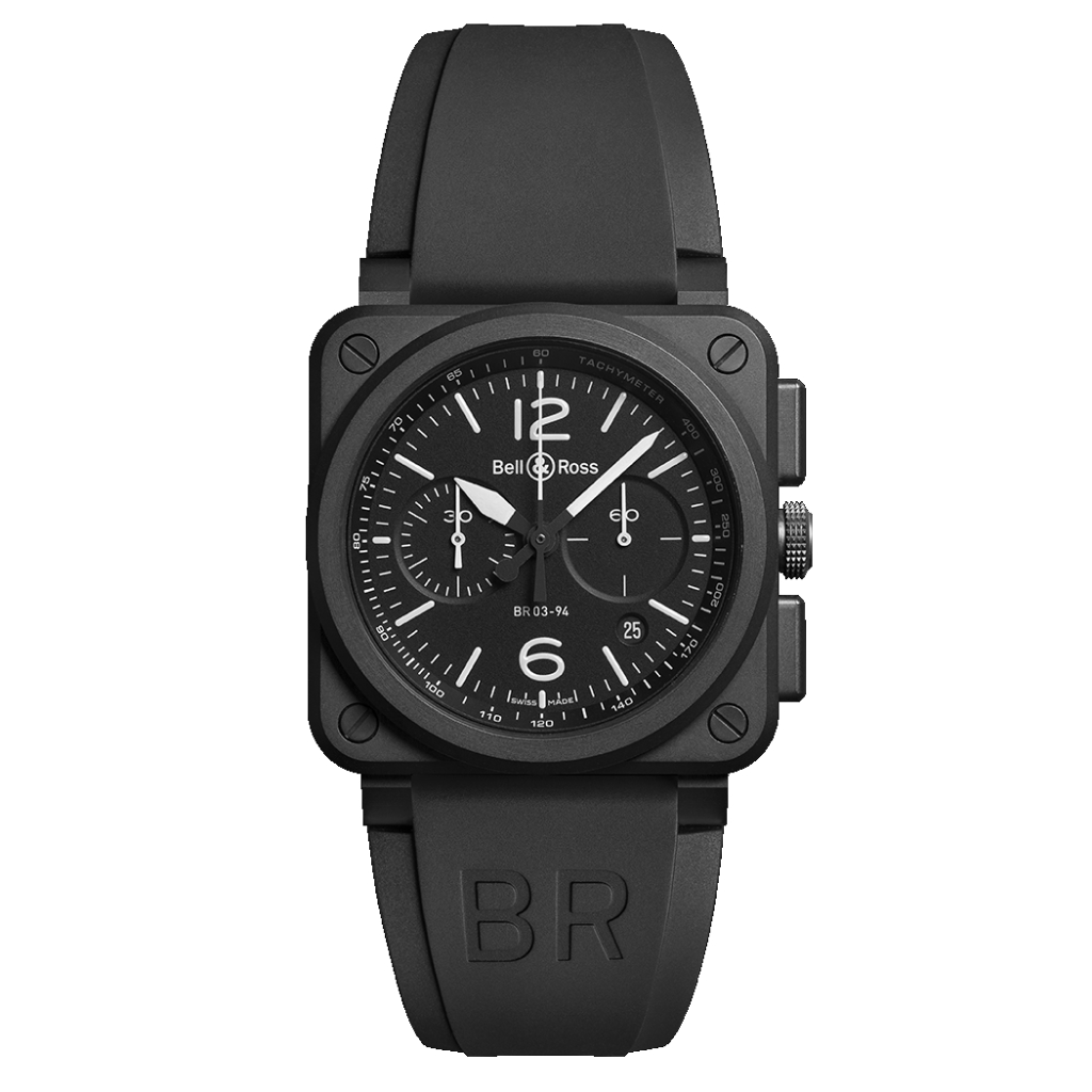 Bell &amp; Ross 柏萊士 BR 03-94 INSTRUMENTS系列計時碼表機械腕錶(BR0394-BL-CE)