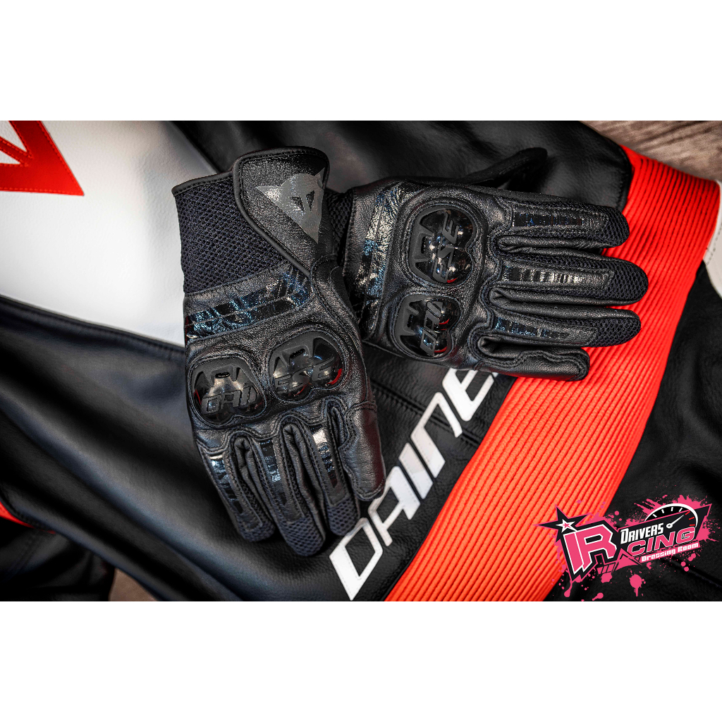 ♚賽車手的試衣間♚Dainese® Mig 3 Unisex Gloves Black 牛皮 短手套 螢幕觸控