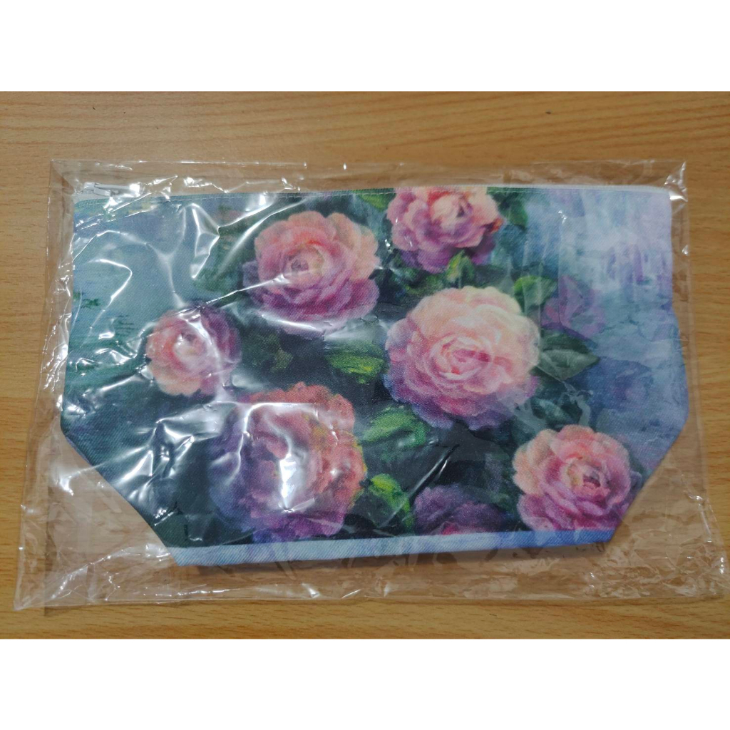 雨揚全新品花卉零錢包收納袋20CM*12CM錢袋錢包手繪
