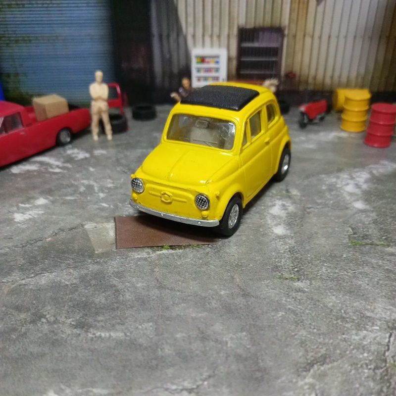 老玩具車Fiat 500F 菲雅特無盒有暇約7公分