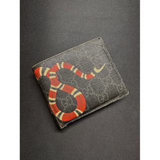 GUCCI-珊瑚蛇 8卡 皮夾短夾錢包 防刮材質 無零錢袋