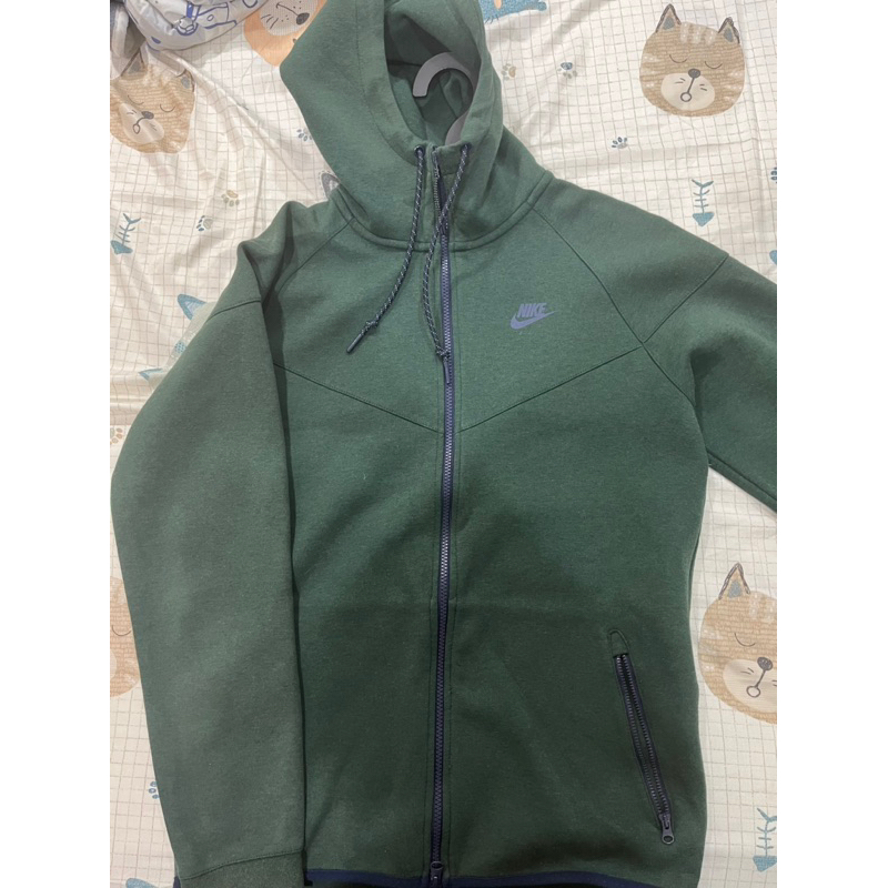 Nike NSW Tech Fleece Windrunner 太空棉連帽外套【L】墨綠色（台灣未發）9成新已送洗