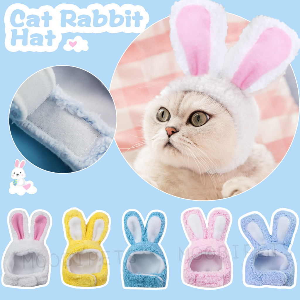 【姆比】✨兔子造型貓咪頭套🎀兔耳朵 頭套 貓帽 寵物服飾 貓咪頭套 寵物造型 毛小孩 造型 帽子 扭 頭巾 兔兔