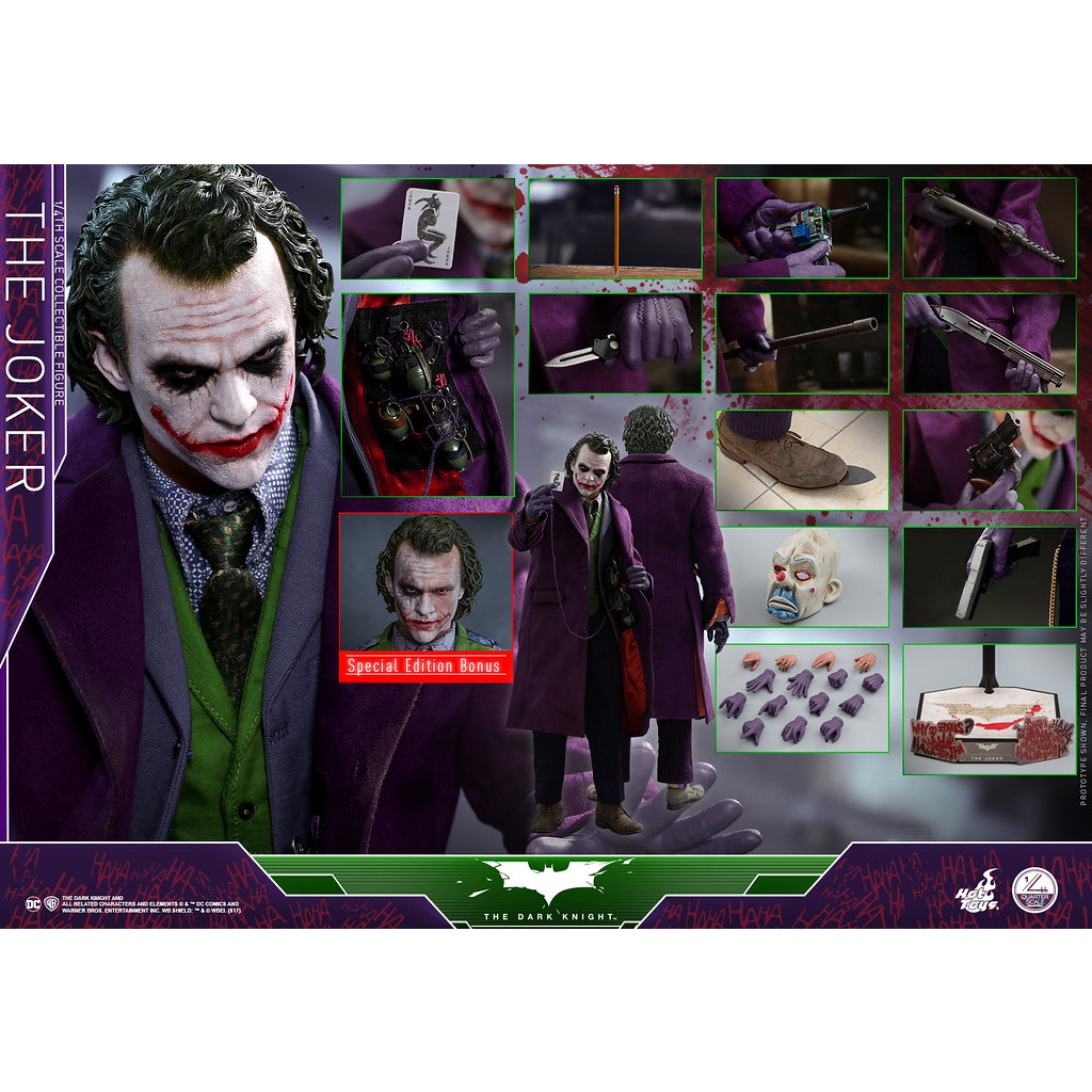 野獸國 Hot Toys QS010 蝙蝠俠 黑暗騎士 1/4 小丑 Joker 希斯萊傑 非 DX11 MMS249