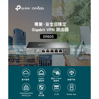 全新現貨~TP-Link ER605 VPN 路由器 SafeStream Gigabit 多 WAN 商用路由器