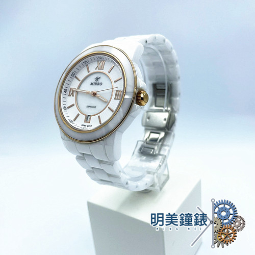 【明美鐘錶眼鏡】MIRRO米羅/6959GM-VX42E2/典雅藍寶石水晶玻璃陶瓷手錶