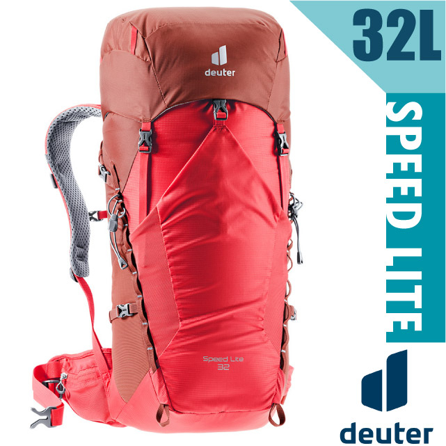 【Deuter】超輕量健行登山背包 32L SPEED LITE 登山包/水袋空間 輕量背負系統_紅_3410821
