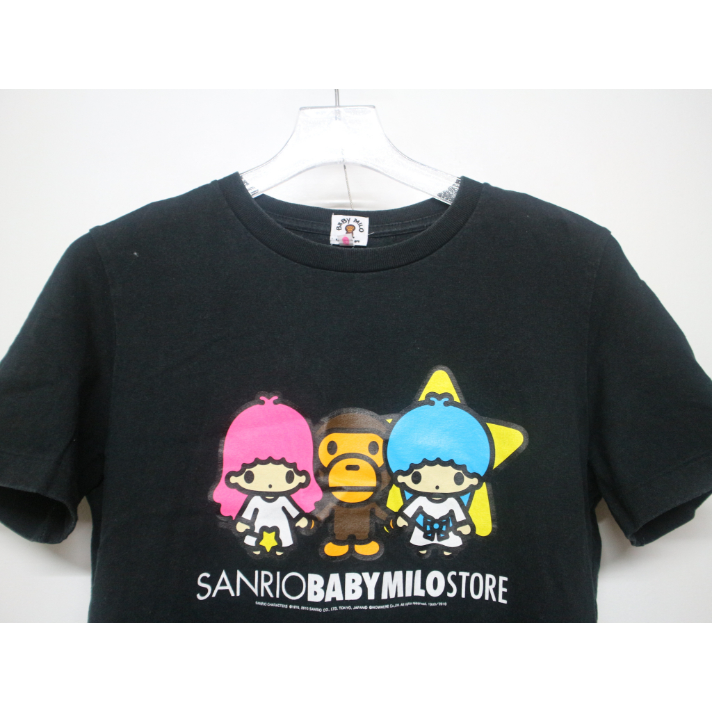 【G.Vintage】日本潮流品牌BAPE X BABY MILO ape 黑色人猿頭T恤S號