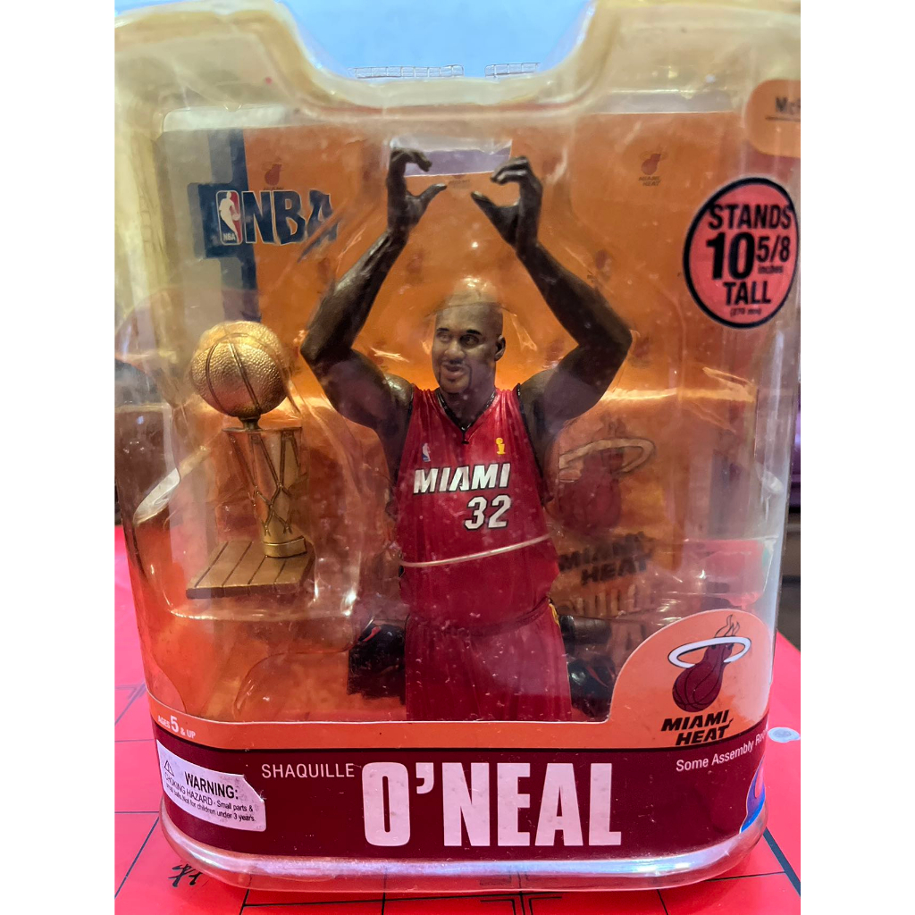 麥法蘭NBA 13代熱火隊Shaquille O'neal歐尼爾(全新公仔吊卡泛黃)