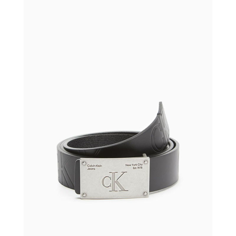 *白屋牛仔門* Calvin Klein | CK | 鐵牌CK皮帶| 男款｜皮帶｜雙面用|鋼印滿版
