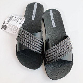 🔥*Ipanema*巴西拖鞋(簡約交叉設計 編織X型 STREET II 一字平底拖鞋) 黑 8324420766