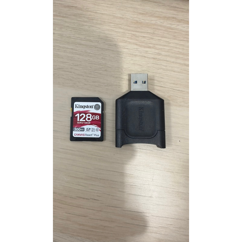 金士頓 Kingston Canvas React Plus SD 記憶卡—128GB +高速讀卡機