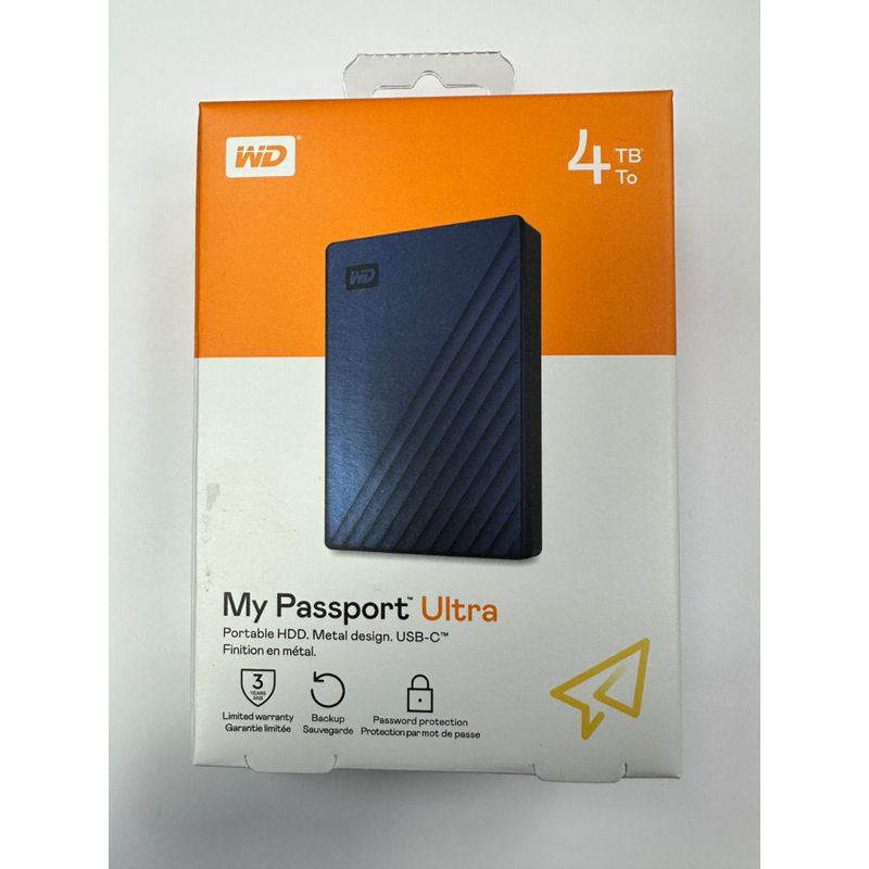 WD My Passport Ultra 4TB USB-C 2.5吋行動硬碟