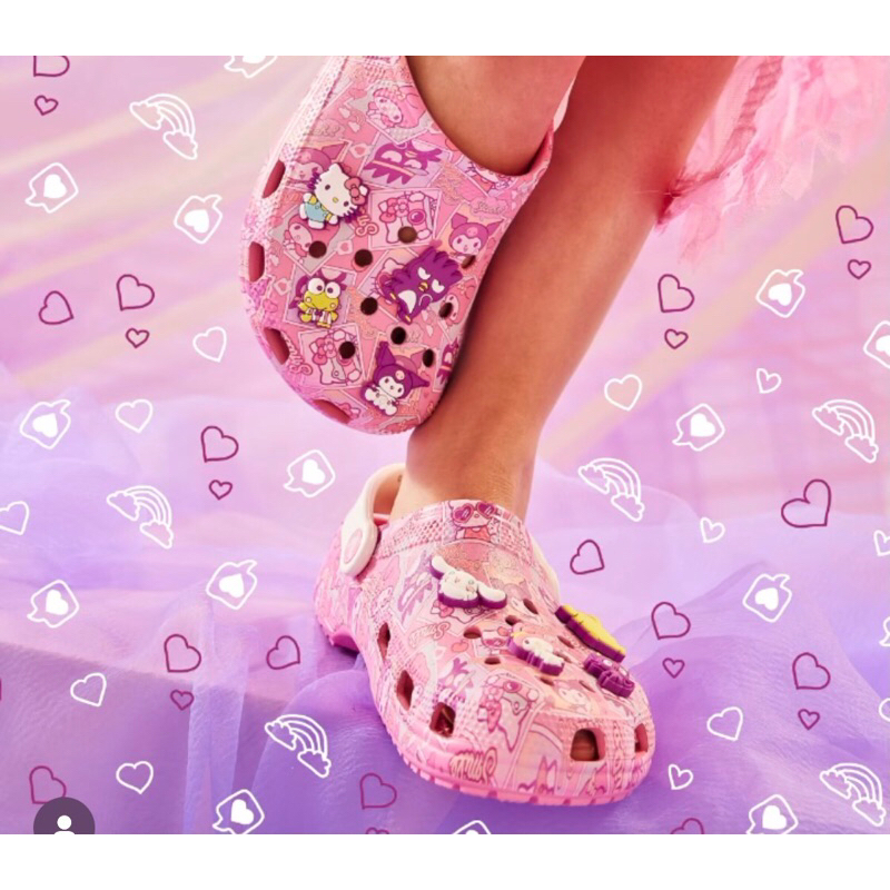 Crocs 卡駱馳 (童鞋) 經典Hello Kitty小克駱格-208025小童/208103大童-680