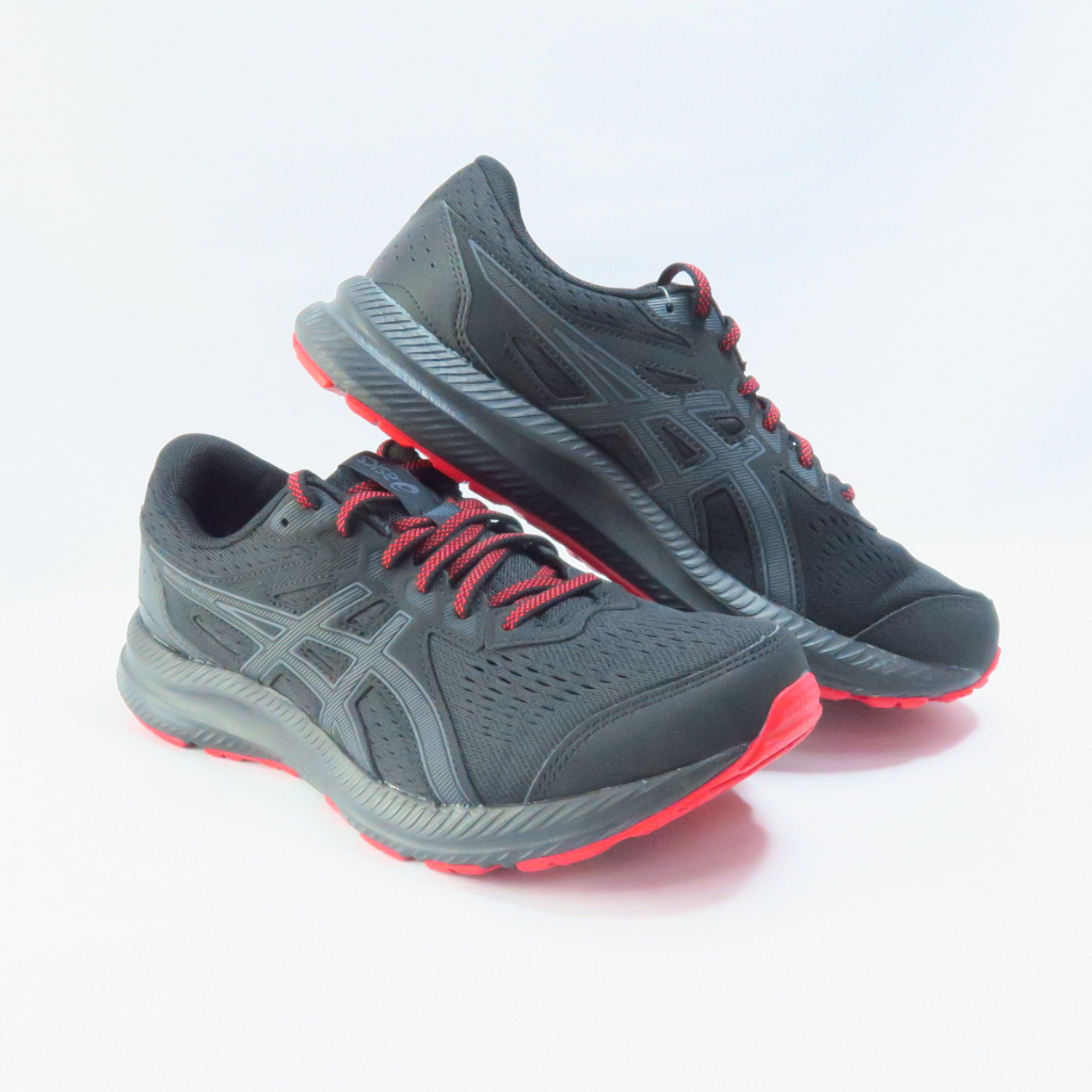 ASICS GEL-CONTEND 8 男款 1011B679001 慢跑鞋 4E楦 黑紅 大尺碼【iSport愛運動】