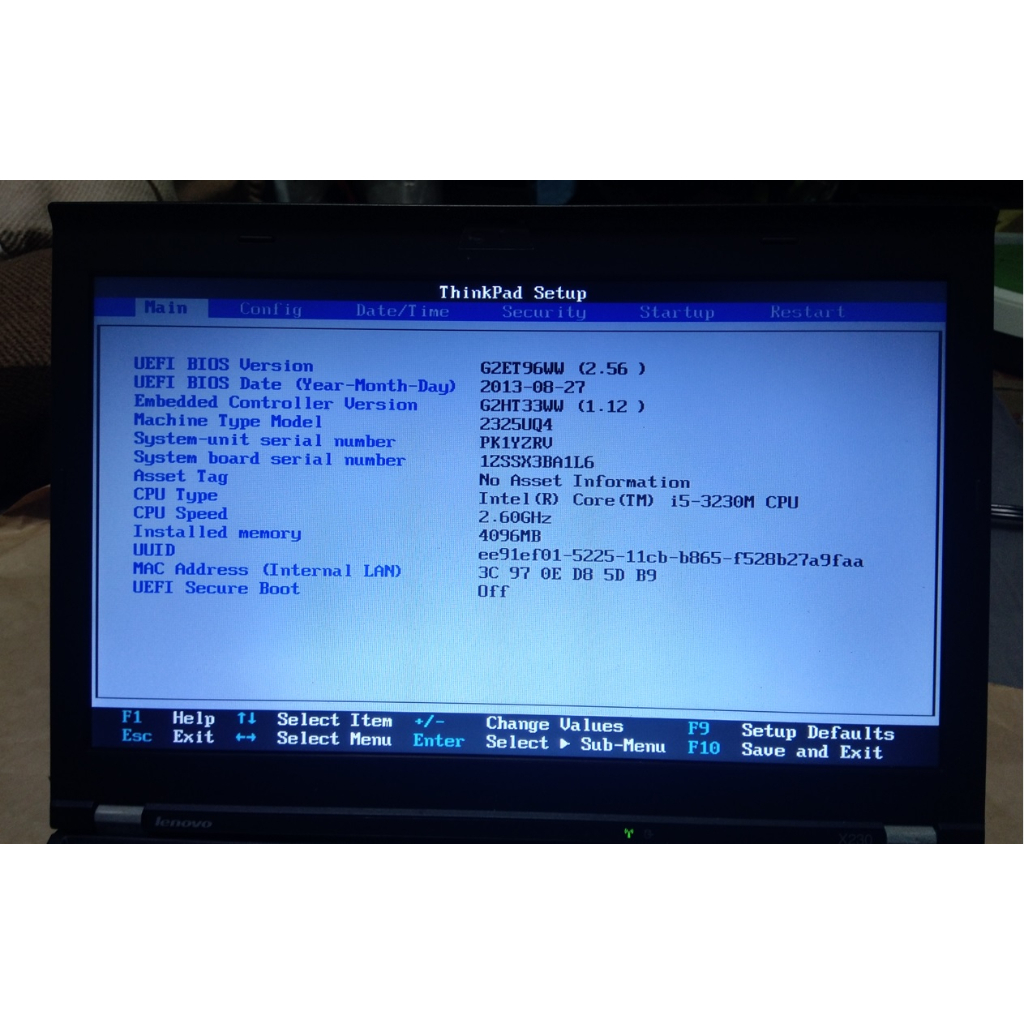 聯想Lenovo ThinkPad X230 I5 3230M/4GB 筆記型電腦 可開機零件機