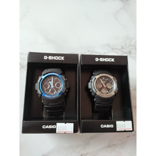 公司貨卡西歐G-SHOCK AW-590-1A&AW-591-2A自動LED照明 指標數字雙顯功能 運動錶 200米防水