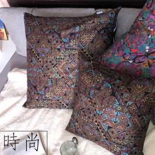 沐眠家居 獨家花色設計款 臺灣製作 日式緹花沙發枕 大抱枕 (60X60CM兩色任選) 床枕/靠枕/抬腿枕