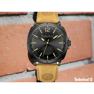 Timberland 天柏嵐 WILLISTON系列 馬術師腕錶 皮帶-黑/小麥黃44mm(TDWGA0010601)