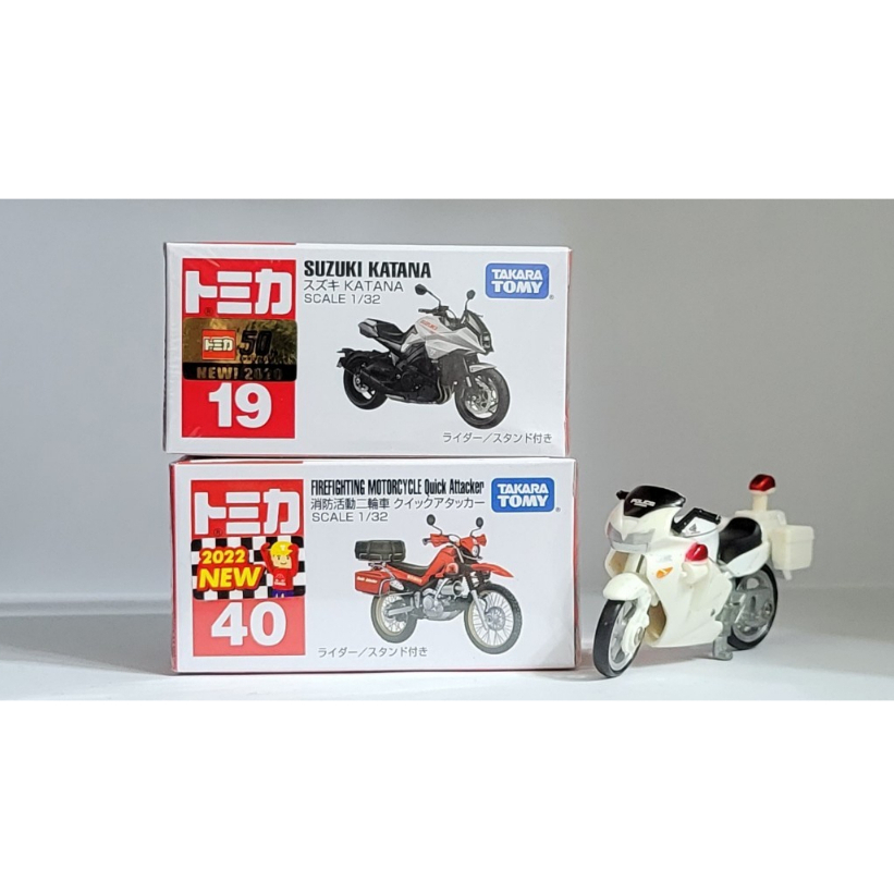 TOMICA 摩托車三車組_全新*2+戰損*1