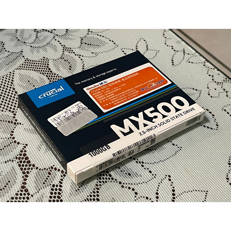 [捷元公司貨] 美光 Micron Crucial MX500 SSD 1T 1TB 2.5吋 固態硬碟