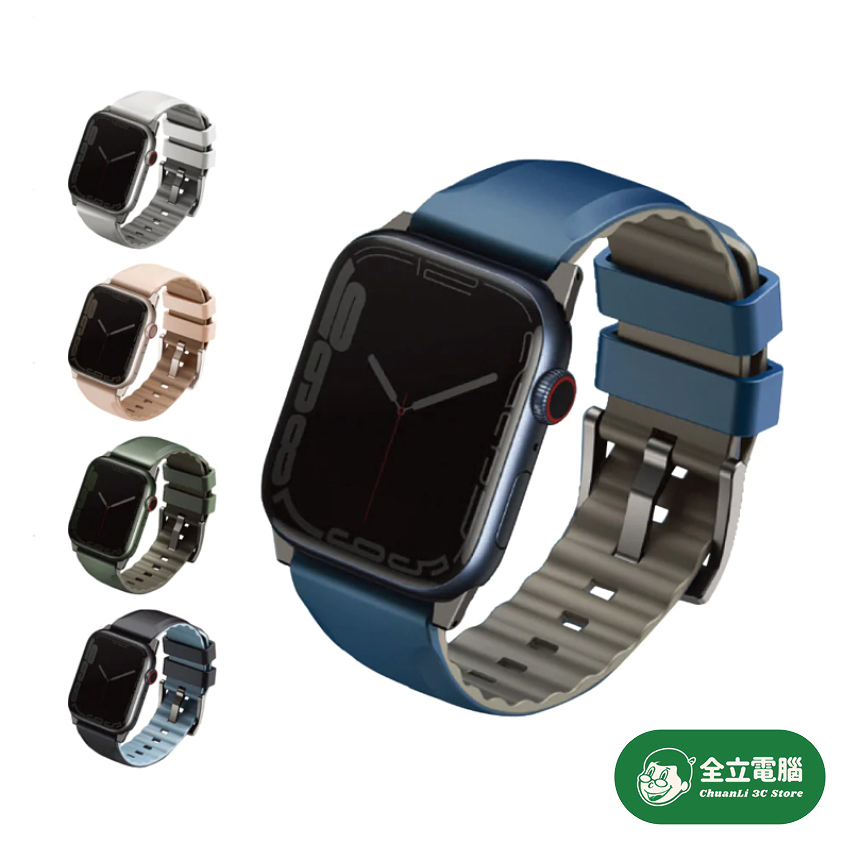 【全立電腦】UNIQ Linus 防水矽膠雙色錶帶 運動錶帶 Apple Watch ultra 9 8 7 6 SE2