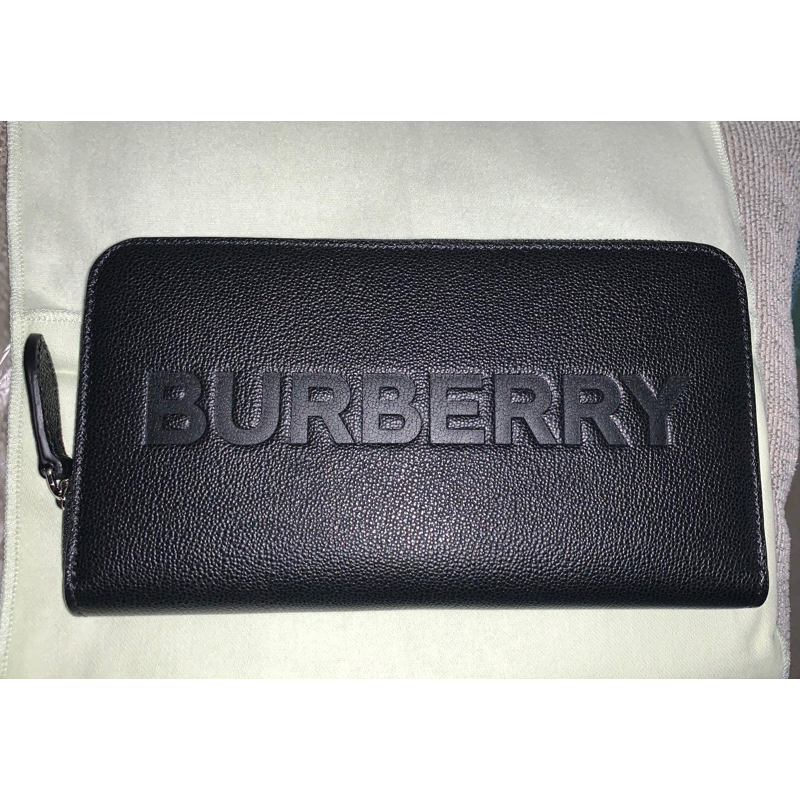 全新Burberry 黑色長夾 品牌辨識度高 字母壓印款 物超所值 🦐內 最最優惠價
