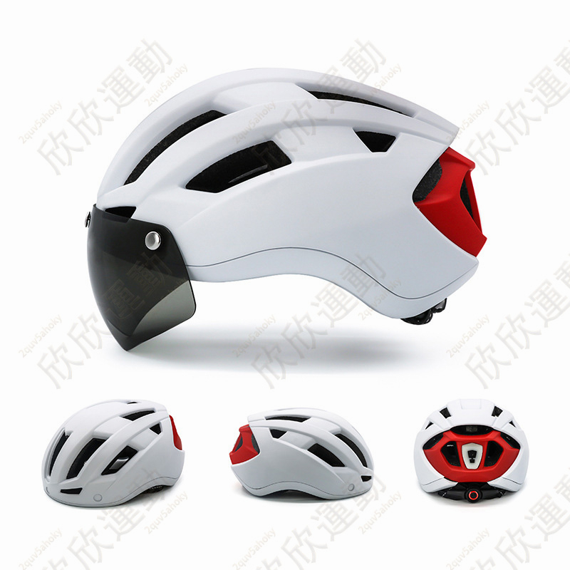 Eastinear自行車安全帽  磁吸鏡片風鏡安全帽 腳踏車安全帽 USB充電尾燈安全帽 單車安全帽騎行頭盔