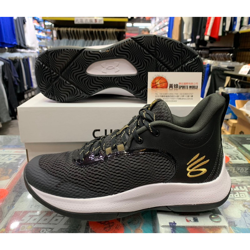 免運 黃蜂體育用品 UNDER ARMOUR 男鞋 3Z6籃球鞋 CURRY 黑/金 3025090-102