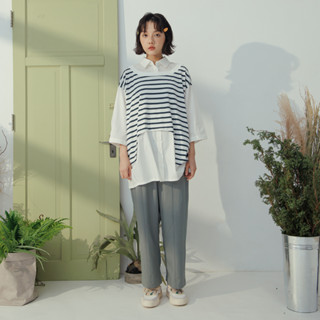 【MOSS CLUB】氣質軟料後鬆緊帶直筒長褲 黑 綠