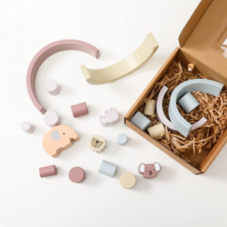 【台灣現貨】木製小象平衡積木 疊疊樂 益智玩具 兒童節禮物