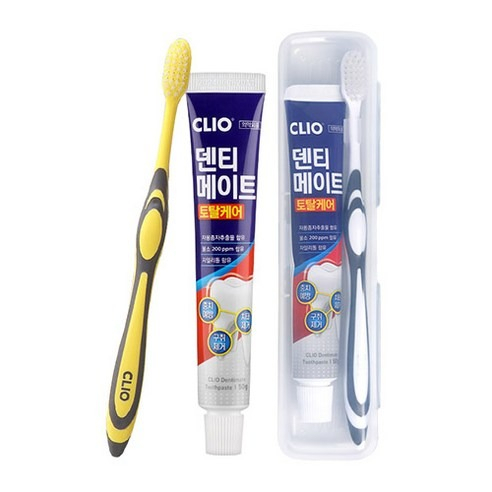 【3件85折】牙刷旅行組 旅行用品 旅行牙刷盒 兒童牙刷組 攜帶型牙刷 含氟牙膏 細毛牙刷 韓國牙膏 CLIO