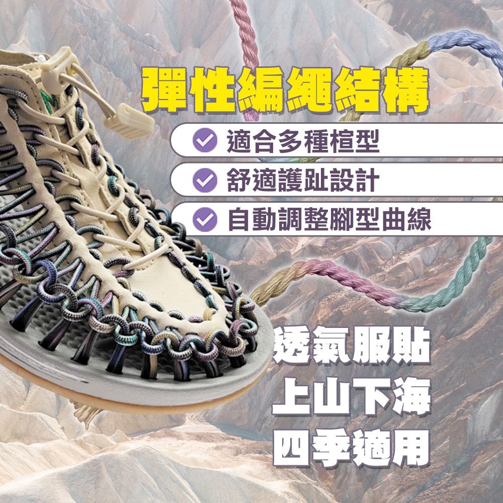 【生活動力】母子鱷魚 BFF5805 (男女款) 情侶 戶外山系 卓越機能時尚涼鞋 編織鞋 運動涼鞋